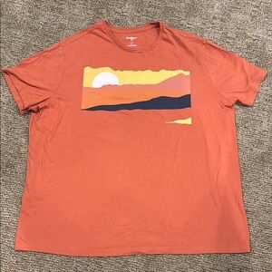 Goodfellow Graphic Sunset Orange T-Shirt